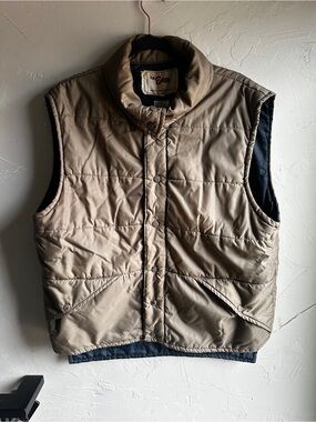 Vintage Envoy The Now Jacket‎ Puffer Vest Taupe Gorpcore Utility Unisex Sz L